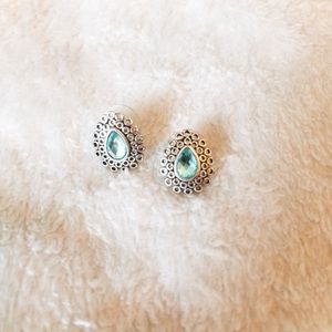 Blue stone earrings